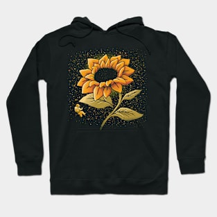 Sun-Flower Universe Flower Little Astronaut Science by Tobe Fonseca Hoodie